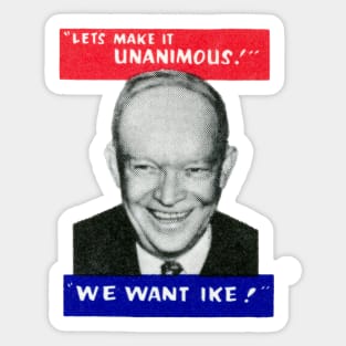 1956 We Want Ike Sticker